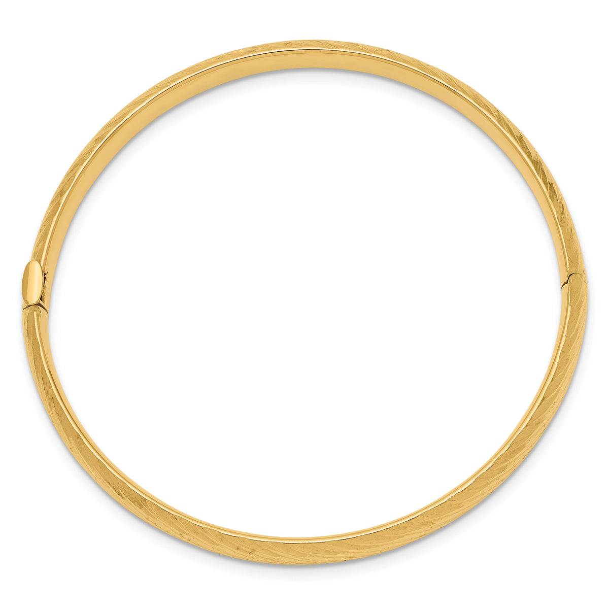 14k 3/16 Textured Children's Hinged Bangle-DB691