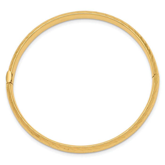 14k 3/16 Textured Children's Hinged Bangle-DB691