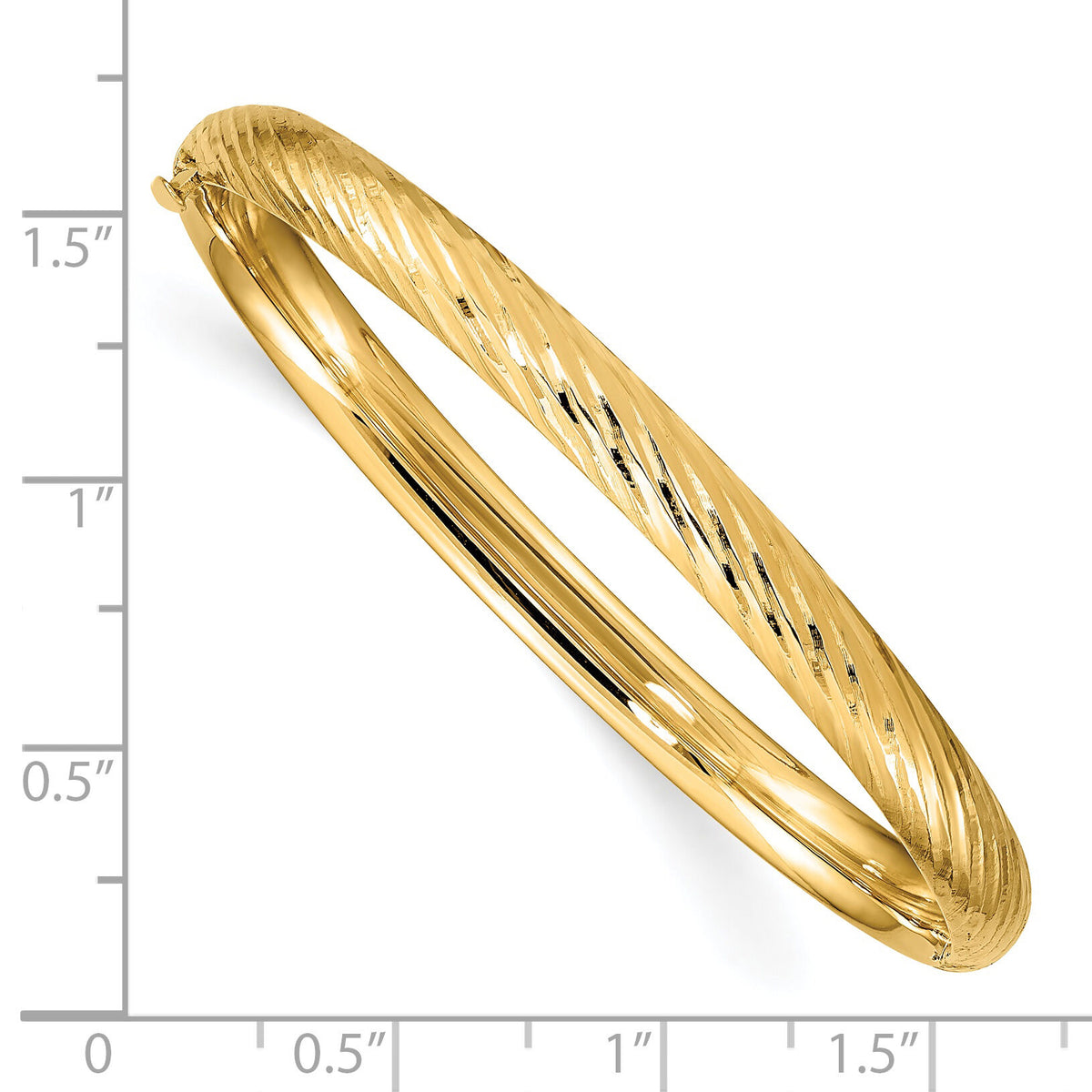 14k 3/16 Textured Children's Hinged Bangle-DB691