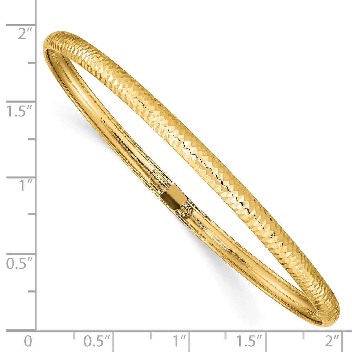14k Textured Flexible Bangle-DB695