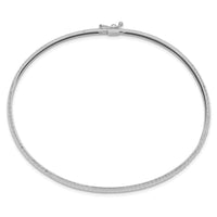 14k White Gold Textured Flexible Bangle-DB695W