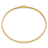 14k Hexagonal Design Diamond-cut Flexible Bangle-DB696