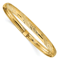 14k Twisted Diamond-cut Flexible Bangle-DB697