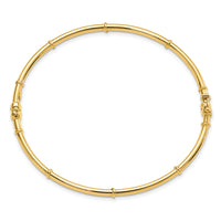 14K Polished Fancy Hinged Bangle-DB706