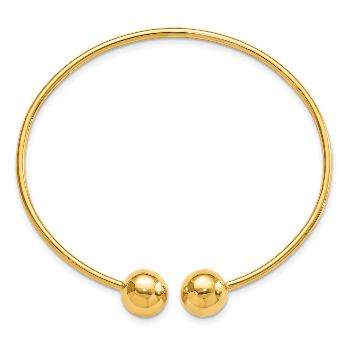 14K Polished Flexible Bangle-DB717