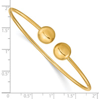 14K Polished Flexible Bangle-DB717