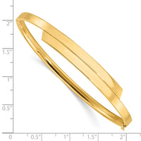 14ky 2/16 Polished Overlap Hinged Bangle-DB718
