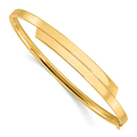 14ky 2/16 Polished Overlap Hinged Bangle-DB718