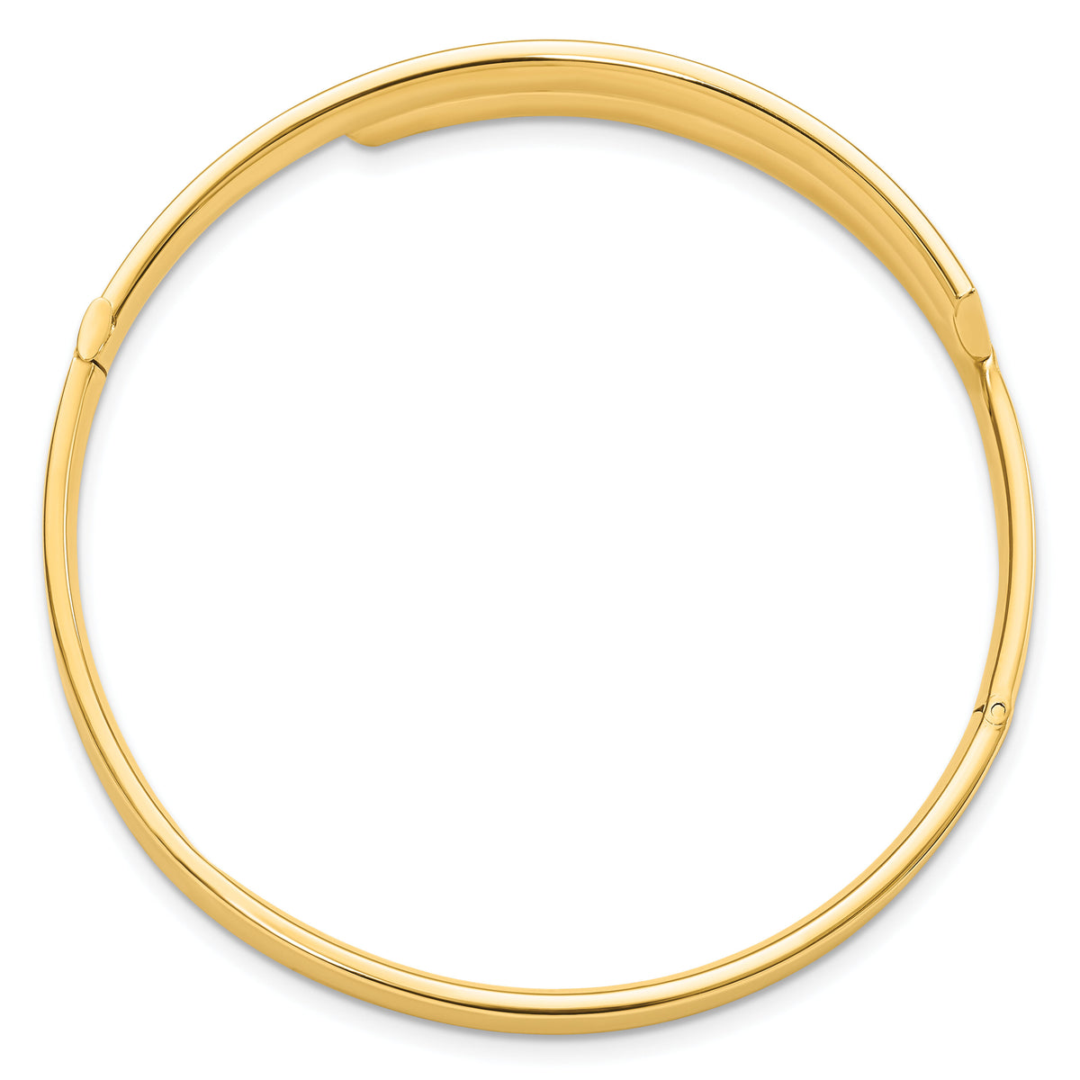 14ky 3/16 Polished Overlap Hinged Bangle-DB721