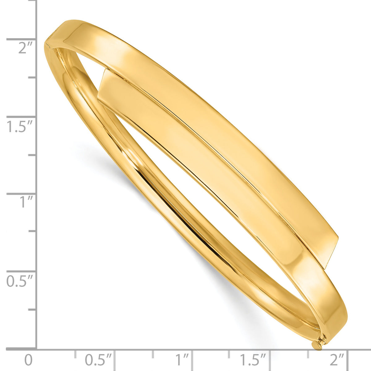 14ky 3/16 Polished Overlap Hinged Bangle-DB721