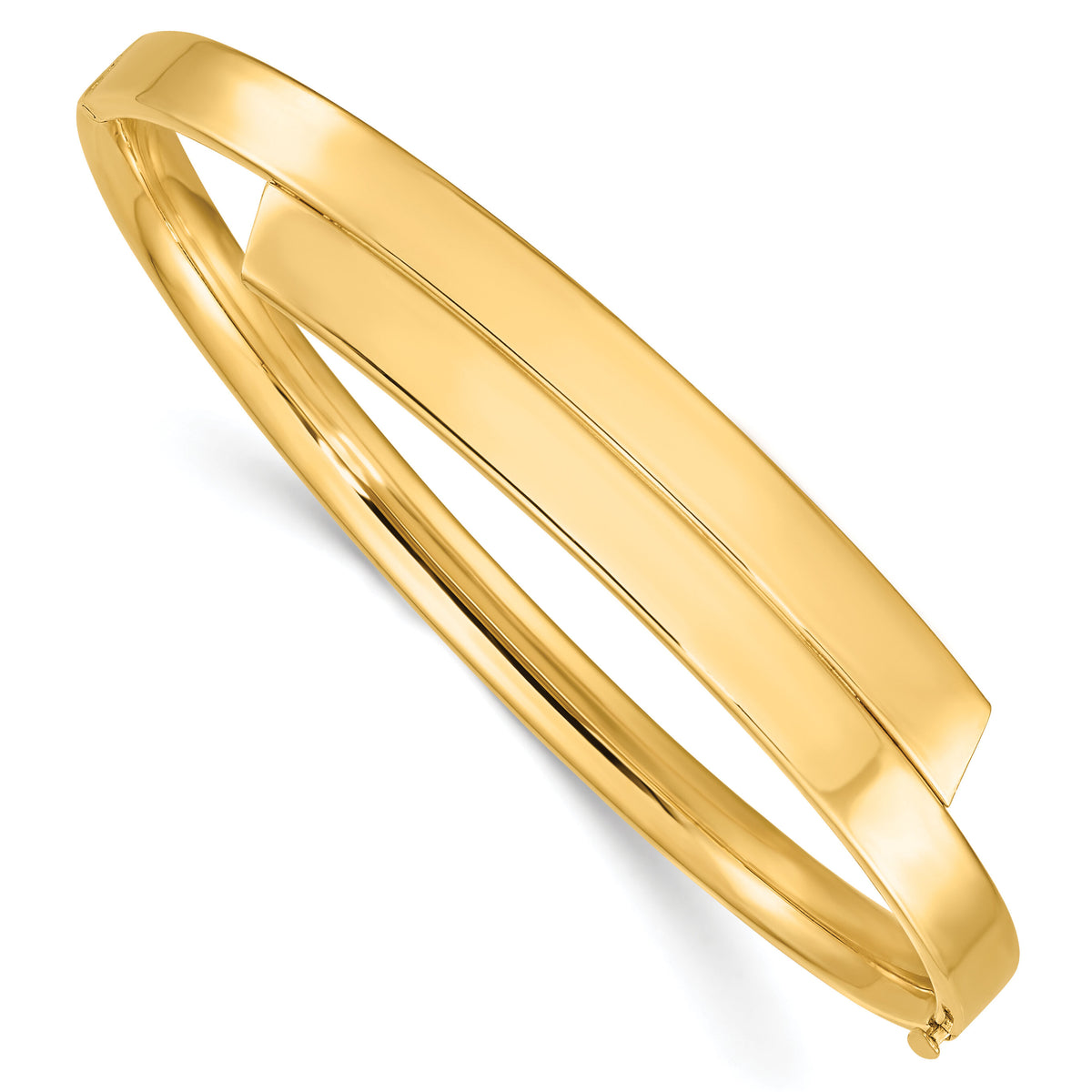 14ky 3/16 Polished Overlap Hinged Bangle-DB721