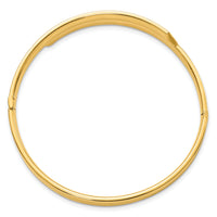 14ky 3/16 Polished & Diamond-cut Overlap Hinged Bangle-DB722