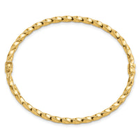 14K Gold Twisted 3.20mm Hinged Bangle-DB727