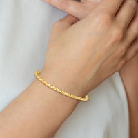 14K Gold Twisted 3.20mm Hinged Bangle-DB727