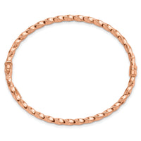 14K Rose Gold Twisted 3.20mm Hinged Bangle-DB727R