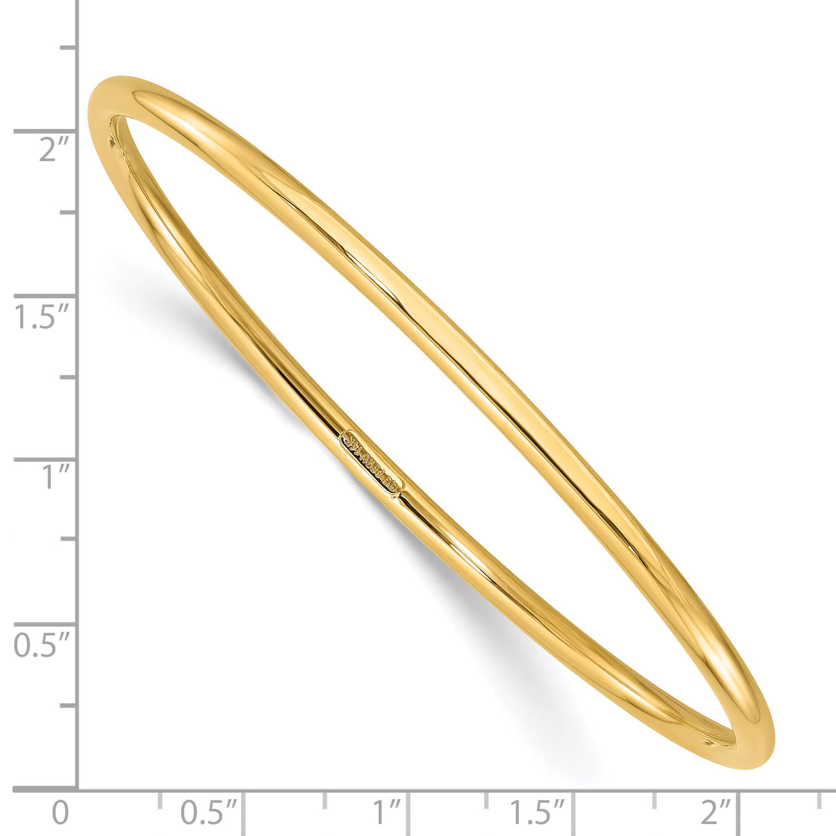 14k 3.00mm Polished Slip On Bangle-DB735