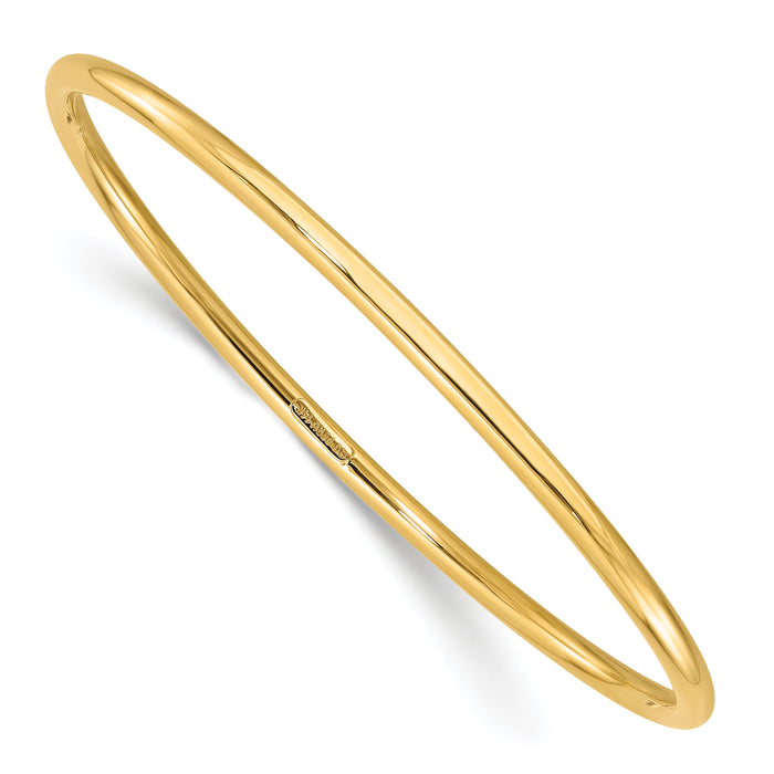 14k 3.00mm Polished Slip On Bangle-DB735