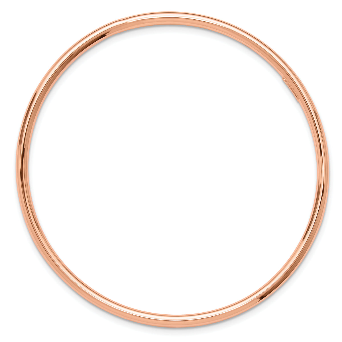 14k Rose Gold 3.00mm Polished Slip On Bangle-DB735R