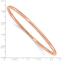 14k Rose Gold 3.00mm Polished Slip On Bangle-DB735R