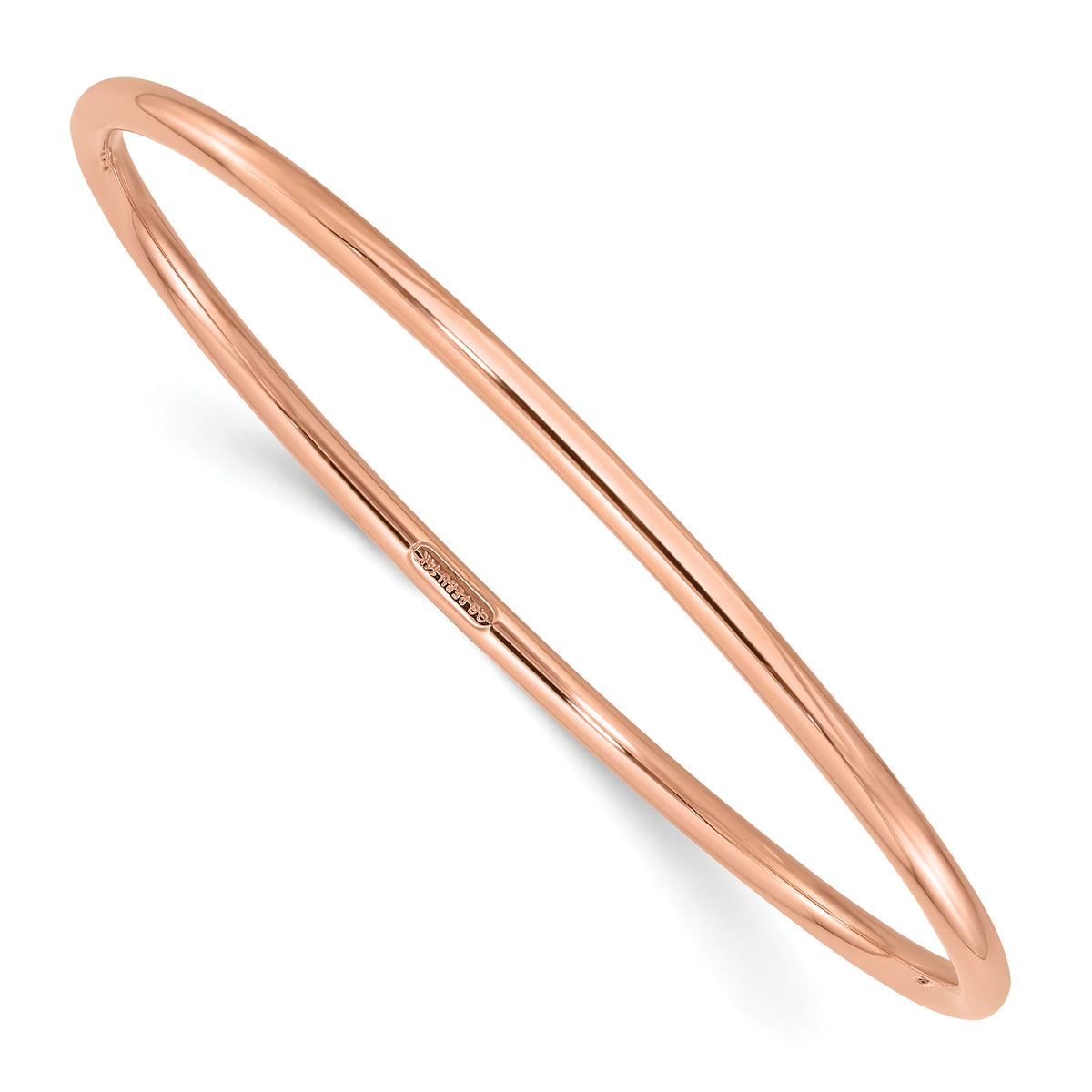 14k Rose Gold 3.00mm Polished Slip On Bangle-DB735R