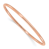 14k Rose Gold 3.00mm Polished Slip On Bangle-DB735R