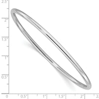 14k White Gold 3.00mm Polished Slip On Bangle-DB735W