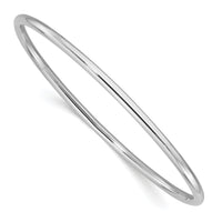 14k White Gold 3.00mm Polished Slip On Bangle-DB735W