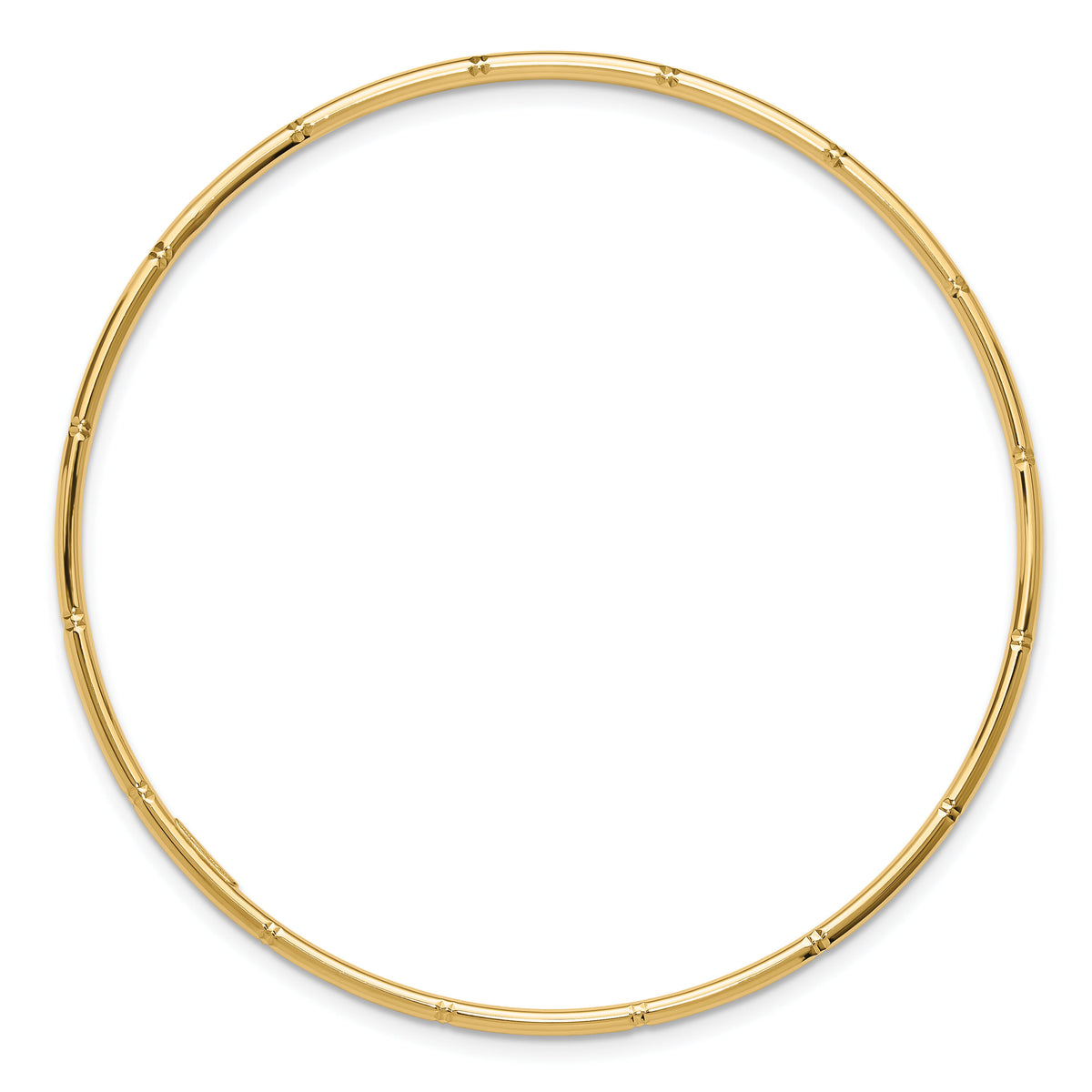 14k 2.00mm D/C Polished Slip On Bangle-DB736