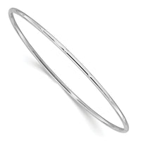 14k White Gold 2.00mm D/C Polished Slip On Bangle-DB736W