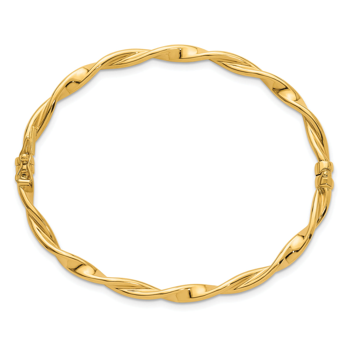 14k Polished Twist Bangle-DB744