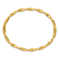 14k Polished Twist Bangle-DB744