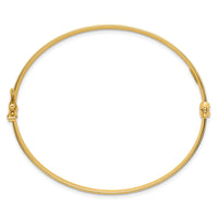 14k Polished Brushed and Textured Hinged Bangle-DB749