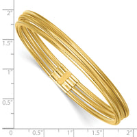 14k 3 Strand Mesh Stretch Bracelet-DB753