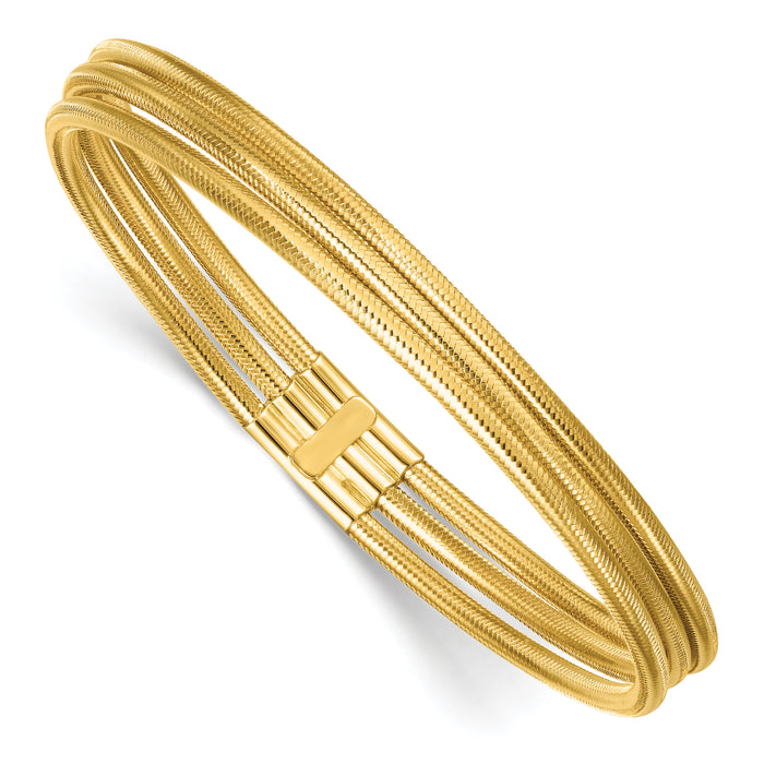 14k 3 Strand Mesh Stretch Bracelet-DB753