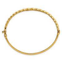 14k Polished Graduated Oval Fancy Hinged Bangle-DB759