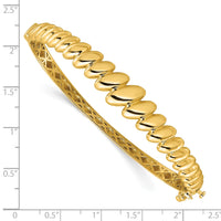 14k Polished Graduated Oval Fancy Hinged Bangle-DB759