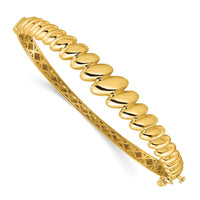 14k Polished Graduated Oval Fancy Hinged Bangle-DB759