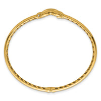 14k Polished Heart Hinged Bangle Bracelet-DB765