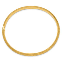 14k 4/16 Diamond-cut Fancy Hinged Bangle Bracelet-DB95
