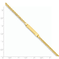 14k Semi-solid Anchor Link ID Bracelet-DCID105-7