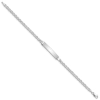 14k WG Semi-Solid Anchor Link ID Bracelet-DCID105W-7