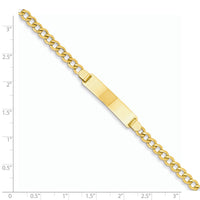 14k Semi-solid Curb Link 6.75mm Id Bracelet-DCID110-8