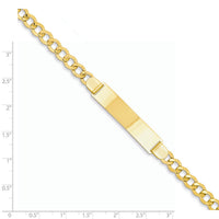 14k Semi-Solid Curb Link 5.9mm ID Bracelet-DCID111-7