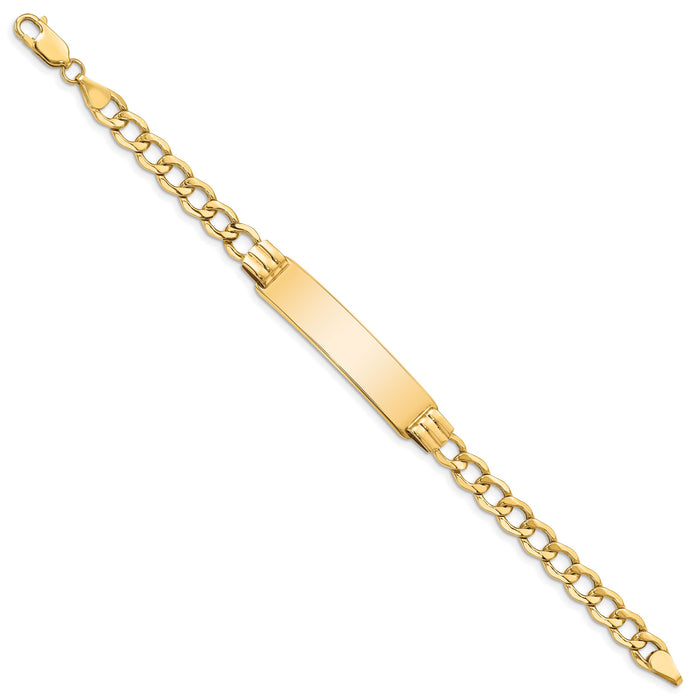 14k Semi-Solid Curb Link 5.9mm ID Bracelet-DCID111-7