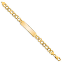 14k Semi-Solid Curb Link 9mm ID Bracelet-DCID112-8