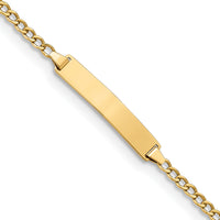 14k Semi-Solid Polished Cuban ID Bracelet-DCID132-8