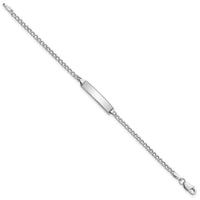 14k WG Polished Semi-Solid Cuban ID Bracelet-DCID132W-6