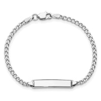 14k WG Semi-Solid Polished Cuban ID Bracelet-DCID132W-7