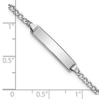 14k WG Polished Semi-Solid Cuban ID Bracelet-DCID132W-6