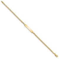14k Semi-Solid Polished Anchor Link ID  Bracelet-DCID137-7